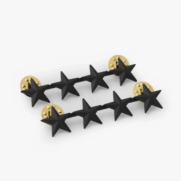 Picture of 4 Stars, 2 Posts and Clutch Backs, Pairs 1"