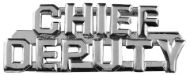 Picture of Chief Deputy (2 Rows) Die Struck Letters, 2 Post and Clutch Back, Pairs, 1/4" High