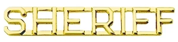 Picture of Sheriff Die Struck Letters, 2 Posts and CLutch Backs, Pairs, 1/4 High